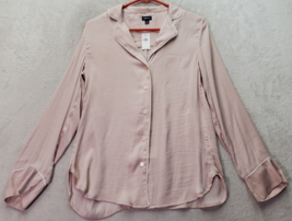 Gap Body Sleep Shirt Womens Size XS Blush 100% Polyester Long Sleeve But... - £17.40 GBP