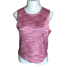 Sag Harbor Tank Shirt Blouse ~ Sz PM ~ Pink ~ Sleeveless ~ Stretchy - £10.56 GBP