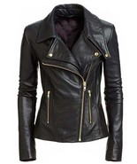 WOMEN LEATHER JACKET BLACK COLOR, BIKER LEATHER JACKET FOR WOMEN,BIKER J... - £172.59 GBP