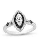 Disney Villains Maleficent 3/4Ct Marquise Diamond Double Marquise Halo Ring - £98.82 GBP