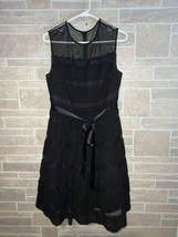 alex evenings dress Black Lace With Purple Size 12p - $34.65