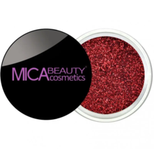 MICA BEAUTY Mineral Body &amp; Eye Shadow Glitter Sexy RED 221 Full Size 2.5... - $19.31