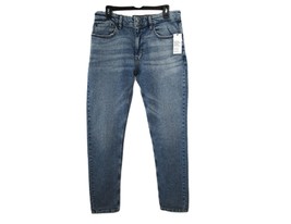 Original Use Men&#39;s Slim Fit Tapered Leg Blue Jeans, Casual Flex Denim Pants - £25.02 GBP
