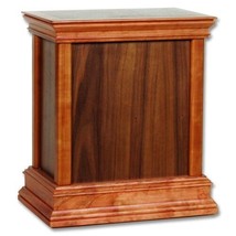 Large/Adult 225 Cubic In Walnut Standard Handcrafted Wood Funeral Cremation Urn - £318.58 GBP