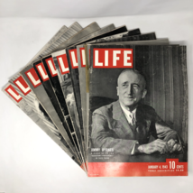 Lot of 10 Vintage Life Magazines 1943 World War II James Brynes Cover Girl - £35.28 GBP