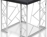 Mogadore Modern Marble Top 20 in. End Table for Living Room, Bedroom, Ho... - $288.99