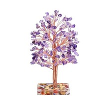 Amethyst Crystal Tree Healing Crystal Gemstone Money Tree for Home Desk ... - $17.99