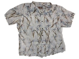 Kalaheo Mens Hawaiian Shirt XL Bamboo Print Made In Hawaii USA 100% Cotton - $21.28