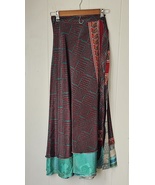 Indian Sari Wrap Skirt Handmade S442 - $17.00