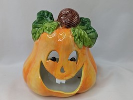 Hallmark Jack o Lantern Pumpkin Votive Candle Holder 6 Inch - £13.07 GBP