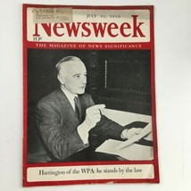Newsweek Magazine July 24 1939 Francis C. Harrington of the WPA He Stands by Law - £11.22 GBP