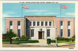 United States Post Office Panama City Florida Postcard - £7.12 GBP