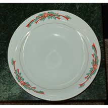 1 Vtg Fairfield Fine China Poinsettia  Ribbons Chritmas Holiday 6&quot; Saucer Plate - £10.23 GBP