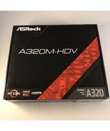 ASRock A320M-HDV AM4 AMD Promontory A320 SATA USB 3.0 HDMI ATX AMD *FOR PARTS* - $29.69