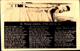 Rppc Us Navy A Sailors Prayer Great Lakes WW2 Postcard -bk48 - £3.12 GBP