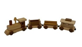 Vintage Applause Candy Cane Lane Wooden Train Set - $357.91 MXN
