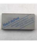 Delaware Wilmington DE Hotel DuPont Vintage Matches Empty Matchbox - $13.95