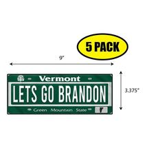 5 PACK 3.37"x 9" LETS GO BRANDON PLATE Sticker Decal Gift MAGA Trump BS0318 - $6.53