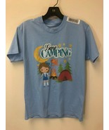 Hanes Cotton Youth Large Light Blue Gone Camping T-Shirt, New - $171.13 MXN