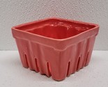 Anthropologie Red Ceramic Berry Basket Fruit Container - $23.75