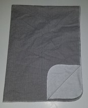 Carter's Gray White Striped Receiving Blanket Lovey Security Flannel 100% Cotton - $12.58
