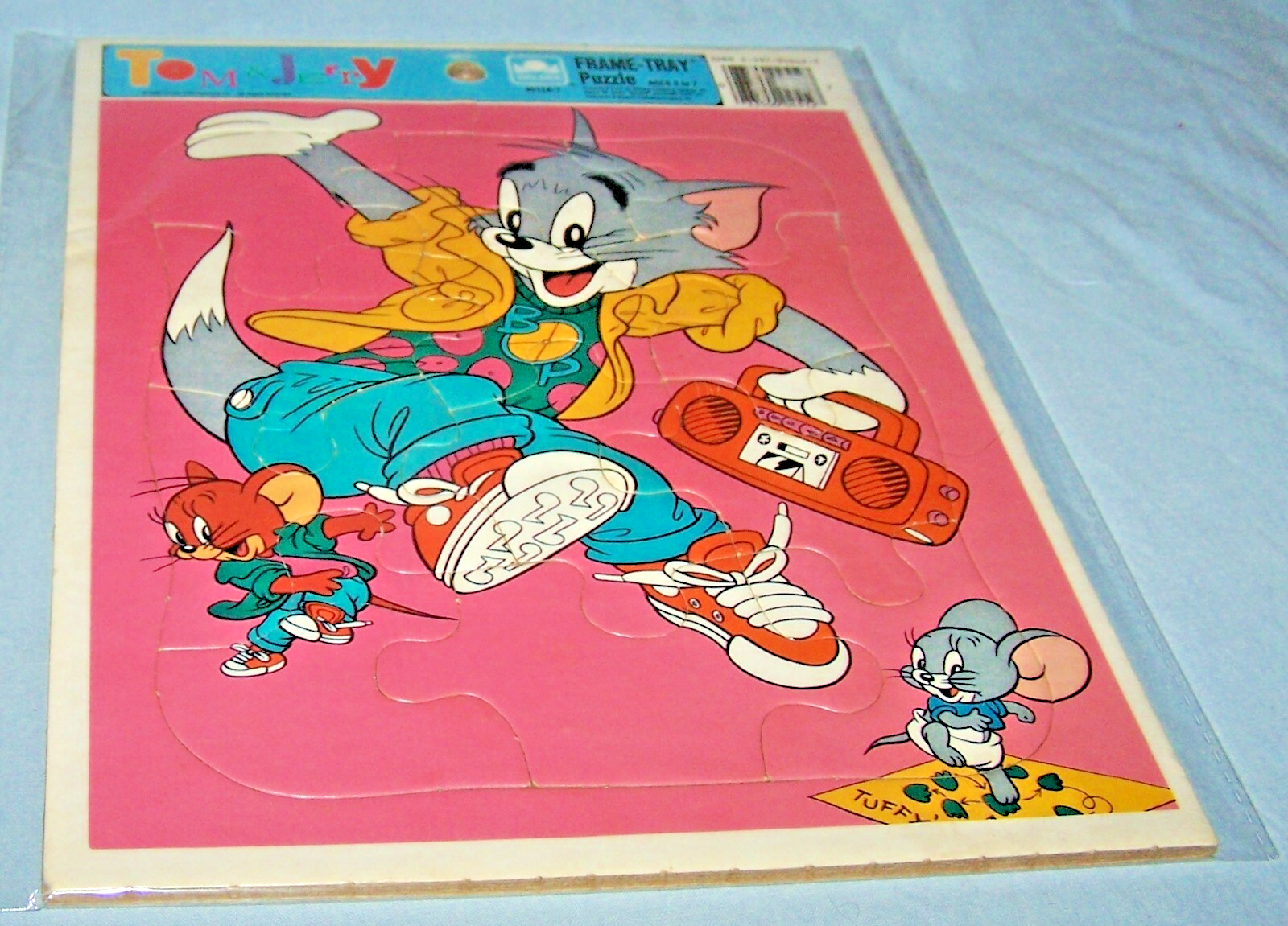 1990 Golden Frame-Tray Puzzle-Turner Entertainment-Tom &amp; Jerry Dancing - $9.50