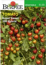 Best Tomato Supersweet 100 Hybrid Vegetable Seeds Burpee  - $11.64 CAD