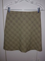 The Limited Stretch Ladies Short A-LINE Plaid SKIRT-0-POLY/VISCOSE/SPANDEX-CUTE - £6.73 GBP