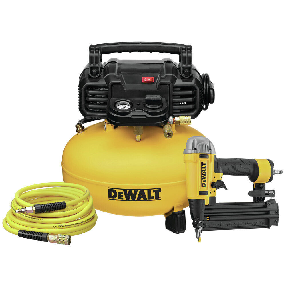 DeWalt DWFP1KIT 18 GA 2-1/8" Brad Nailer & 0.9 HP 6 gal. Oil-Free Compressor New - $389.99