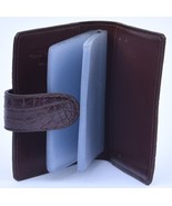 Adorable Valentino Violet Multi Card Slots Genuine Crocodile Leather Car... - $179.99