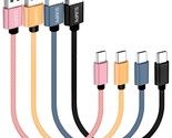Usb C Cable 1Ft 4-Pack, 3A Fast Charging Usb A To Usb C Cord Nylon Braid... - £13.56 GBP