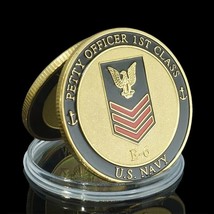 U.S. Navy Petty Officer 1st Class E-6 Military Veteran Challenge Coin - £7.74 GBP
