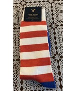 American Eagle Outfitters Patriotic Mens Crew Sock One Size  Red White B... - £10.02 GBP