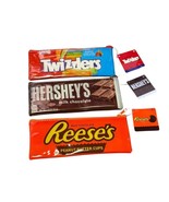 NEW All 3 Reese&#39;s, Hershey&#39;s &amp; Twizzlers Pencil Zippered Pouch Bags 7-3/... - $18.93 CAD