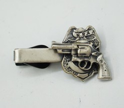 NRA National Rifle Association Revolver Gun Tie Clasp Bar Clip - $24.74