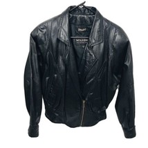 Vintage WILSONS LEATHER Women’s Medium Cropped Motorcycle Jacket Thinsulate - £89.12 GBP