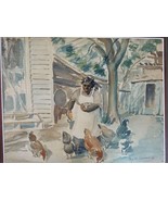 Myrtle Lillian Stedman (1908-2007) 1931 Houston Texas Watercolor of Sout... - $618.75