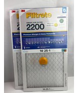 Filtrete 14x25x1 2-Pack Air Filter MPR 2200 MERV 13, Healthy Living Elit... - $929.81 MXN