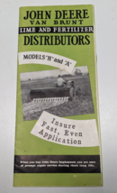 John Deere Van Brunt Lime &amp; Fertilizer Distributors For 1938 Brochure - £15.47 GBP