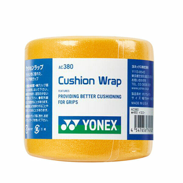 YONEX Cushion Wrap Racquet Sponge Grip Tennis Badminton Racket Yellow 1P... - $18.90