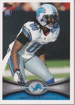 Dwight Bentley 2012 Topps #318 Detroit Lions ROOKIE RC - £1.36 GBP