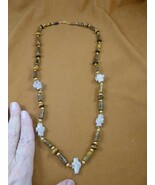 CR510-13 Fairy Stone CHRISTIAN CROSS Lucky Crystal 29&quot; Tiger&#39;s eye necklace - $2,657.29 MXN