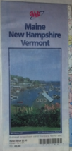 AAA - Maine New Hampshire Vermont map 2000 - £6.33 GBP