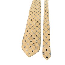 Nautica Mens Yellow Silk Tie Floral Geometric Pattern Necktie - £9.82 GBP