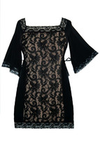 3X 16 18 Elegance Corset Top ~ Black &amp; Tan ~ Dare to Wear ~ Lace Overlay - £60.91 GBP