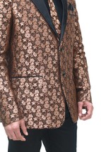 Brown , rosegold Tuxedo Party wear  Jacket/blazerArt silk jaquard,brocad... - £186.89 GBP