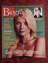 BIOGRAPHY October 2000 Gwyneth Paltrow Lucy Liu Sam Waterston Margaret Mitchell - $9.72