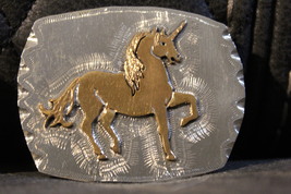 Handmade German silver unicorn belt buckle- NEW - £26.92 GBP