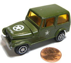 Vatming Die Cast U.S. Army Military Jeep CJ-7 #1603 Hong Kong Missing Sp... - $6.95