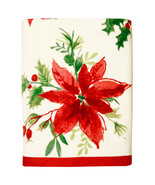 Christmas Holiday Poinsettia Red Winter  Bath Towel - £31.96 GBP